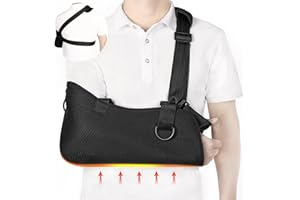 ROCK TAKIN Arm Sling Shoulder Immobilizer with Waist Strap, Breathable Comfortable Medical Sling Arm Shoulder Support for Shoulder Surgery Torn Rotator Cuff Elbow Wrist Injury, Right and Left, Men and Women