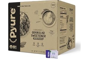 Pyure Organic Stevia Packets | Granulated Sugar Packets - White Sugar Substitute | Zero Carb, Zero Sugar, Zero Calorie Sweetener Packets | Plant-Based Stevia Packets for Keto Coffee | 1000 Count