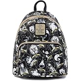 Loungefly Disney Nightmare Before Christmas Tarot Card AOP Womens Double Strap Shoulder Bag Purse
