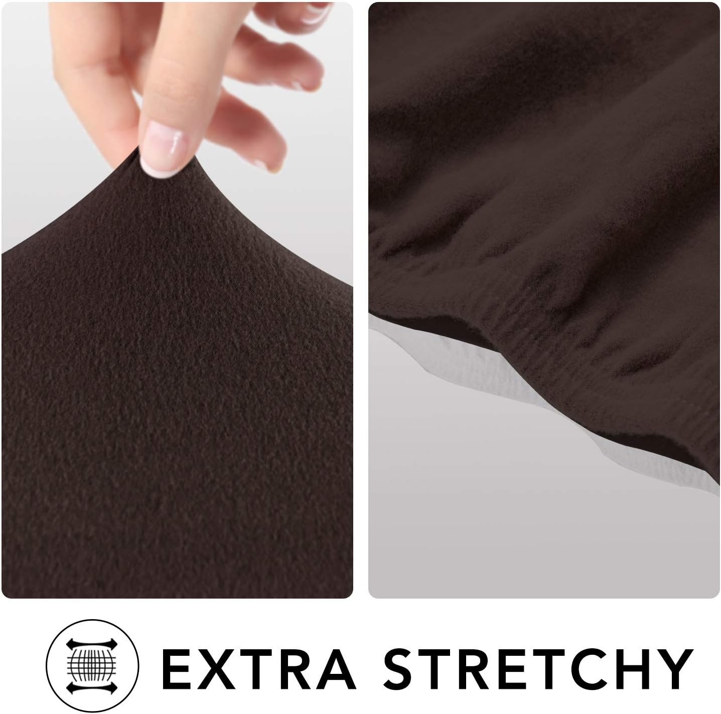 PureFit Super Stretch Chair Sofa Slipcover – Spandex Non Slip Soft Couch Sofa Cover, Washable Furniture Protector with Non Skid Foam and Elastic Bottom for Kids, Pets （Loveseat， Chocolate）: Furniture & Decor