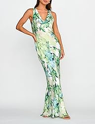 Women's 2025 Summer Satin Backless Elegant Dress