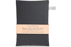 BADESOFA® Luxury Seat Cushion for Bath | Premium-Quality Materials | Comfortable & Quick-Drying | Washable Bath Pillow in Charcoal | Home Spa | Suitable for Bathtub, Steam Sauna & Hot Tub
