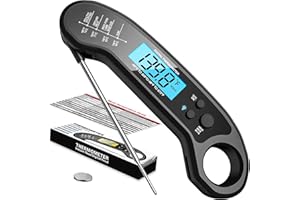 BSRCO Meat Thermometer Digital, Instant Read Meat Thermometer for Grill and Cooking, IP66 Waterproof Food Thermometer for Kitchen and Outside, BBQ, Turkey, Candy, Liquids, Beef