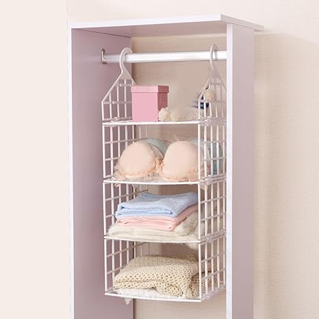 Amazon クローゼット吊り下げ収納 衣類収納 インストール 折り畳み式 多機能 ロッカー整理 置物棚 小さい3階層 クローゼット吊り下げ収納 オンライン通販