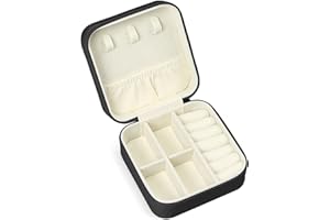 SLOZO Travel Jewelry Case, Travel Jewelry Box, Mini Jewelry Travel Case, Jewelry Organizer Case, Portable Small Jewelry Organizer Storage Boxes - Best Gift for Women Girls.