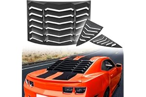 CUMART Window Louvers 2010-2015 Rear+Side Set Sun Shade Windshield Cover Matte Black Compatible with Chevrolet Chevy Camaro 2010 2011 2012 2013 2014 2015