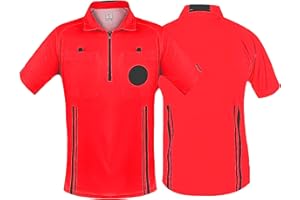 WEARCOG Men's Pro Soccer Referee Shirt | Half Sleeve Jersey, Ref Costume Jersey for Men's