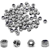 M3x0.5mm Locknuts Nylon Inserted for RC Bike Pedals 3D Printer | 120PCS Metric Hex Lock Nuts Self-Lock Nylon Insert 304 Stainless Steel Self Locking Tiny Nut 5.5mm Hex Nut Driver