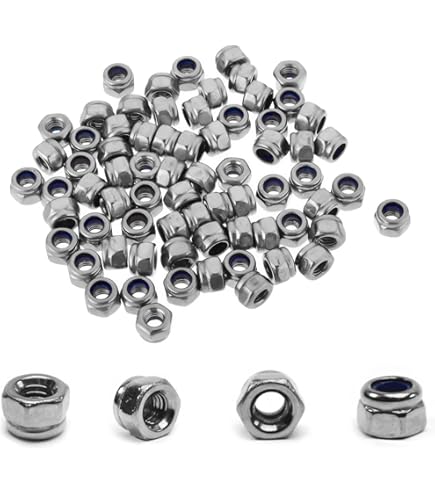 Dadi Autobloccanti M8-1.25 Con Inserto In Nylon – Acciaio Inox A2 (304) – 10 Pezzi – Warren Fastenings