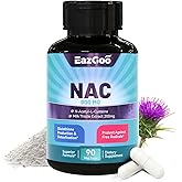 NAC Supplement, N-Acetyl Cysteine Capsules 800mg, N-Acetyl Supplement with Milk Thistle 200mg, Antioxidant Support, Vegan, GMOs-Free, NAC 90 Count (Pack of 1)