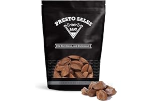 Brazil Nuts, In shell Polished Large 16 oz., Raw, Brazil Origin, KETO, Vegan, Non-GMO And Natural, Whole, Superior, High-Protein & Easy to Crack, Resealable Bags of 1 lb. by Presto Sales