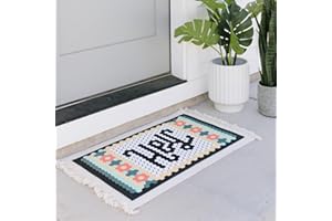 Letterfolk Customizable Doormat - Standard All Weather Non-Slip Rubber Doormat 18x30 - White