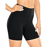 CRZ YOGA Women's Brushed Naked Feeling Biker Shorts 6'' - High Waist Matte Workout Gym Running Spandex