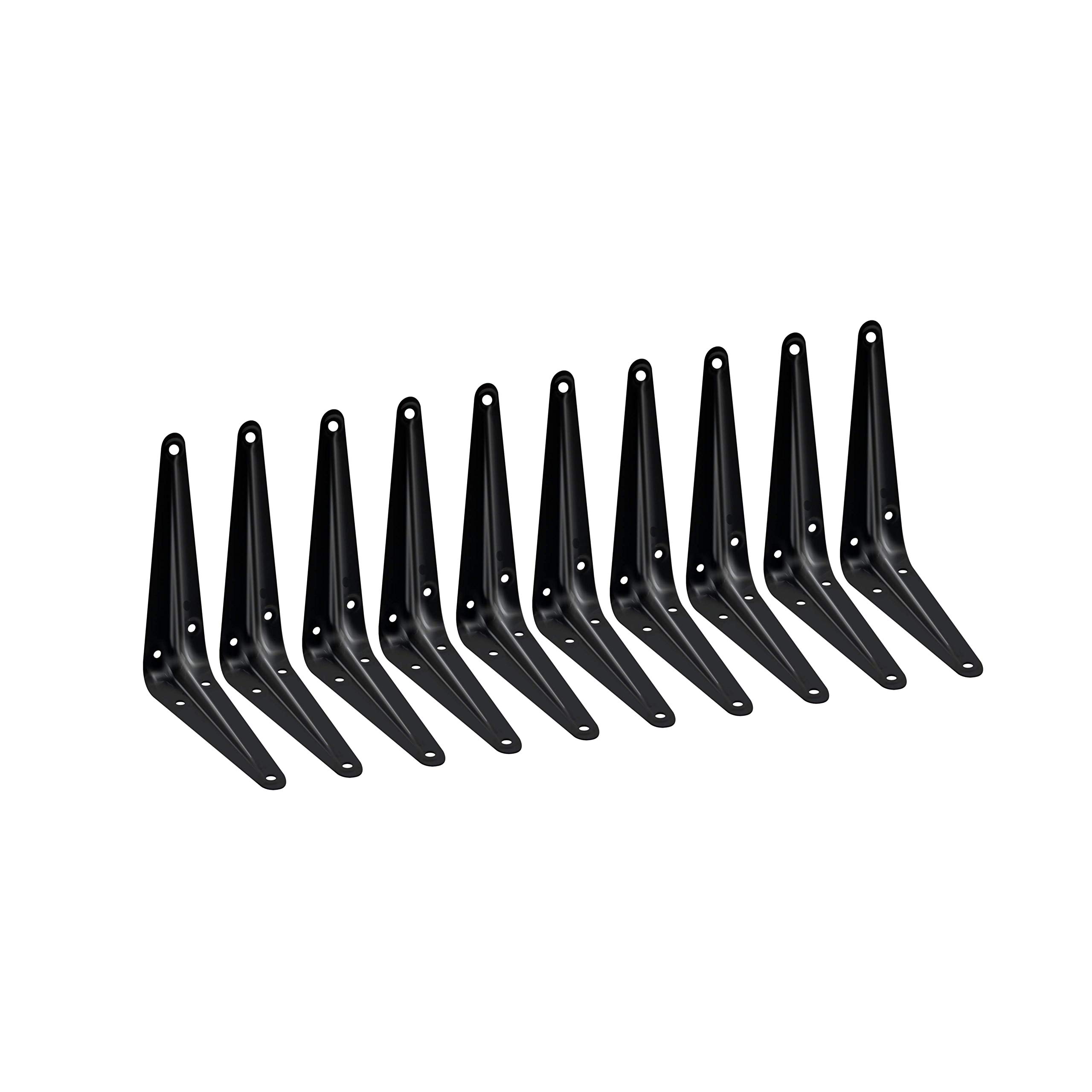EAI 125x100mm / 5x4" Original London Pattern Shelf Bracket Black Pack of 10