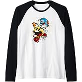 【PAC-MAN】PAC-MAN Sticker Bomb 007 Raglan Baseball Tee