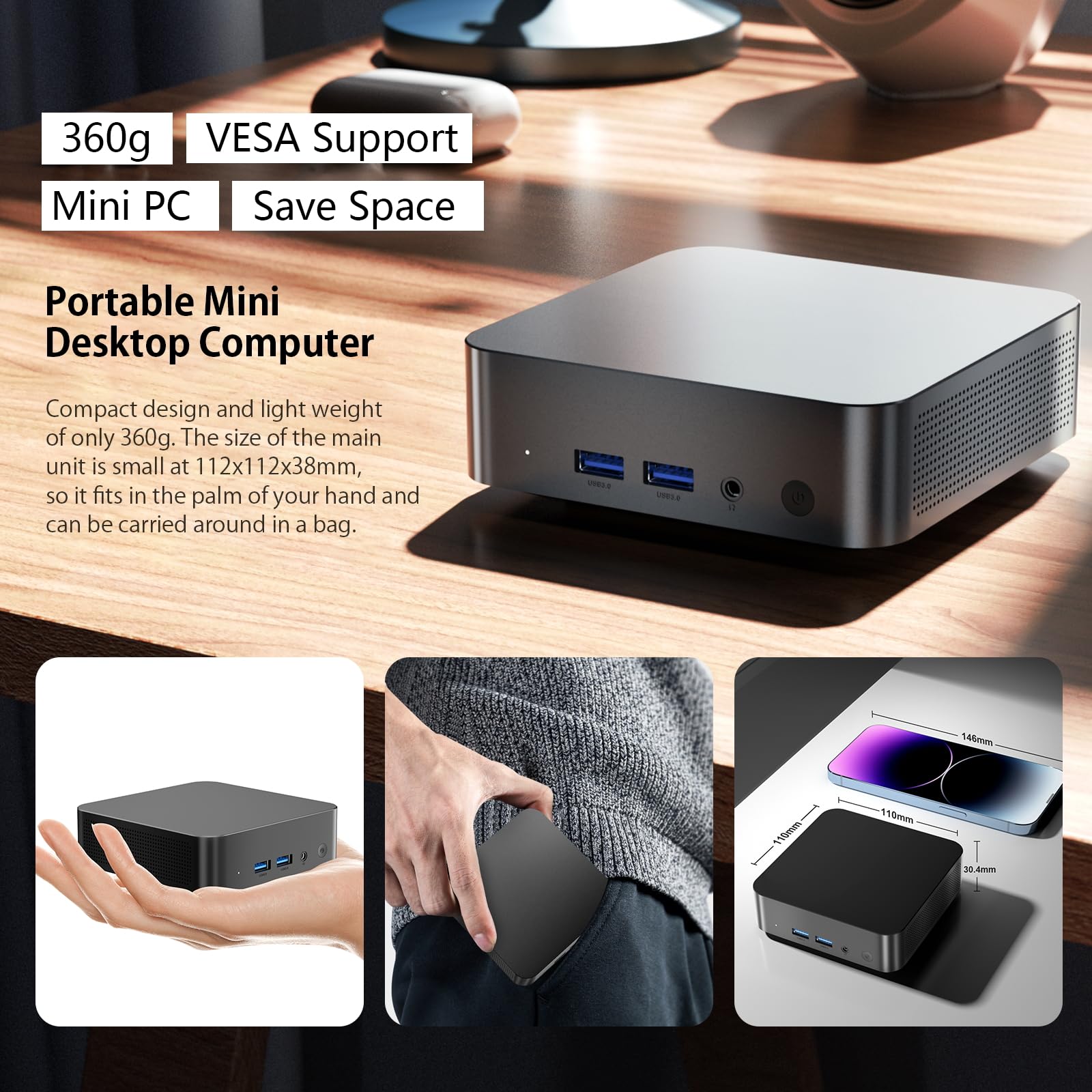 Mua Mini PC N100 16GB RAM 512GB M.2 SSD 12th Gen 4Cores 4Threads 3.4GHz ...