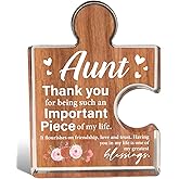 Aunt Gifts from Niece Nephew, Aunt Christmas Birthday Wedding Gifts, Auntie Gift Ideas, Thank You Auntie Present Acrylic Puzzle Plaque Desk Decor