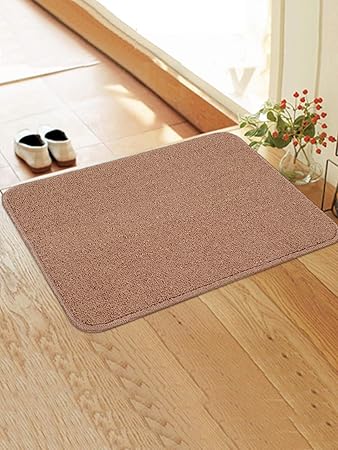 Saral Home Solid Door Mat (Brown, Polypropylene, 40 X 60 Cm)