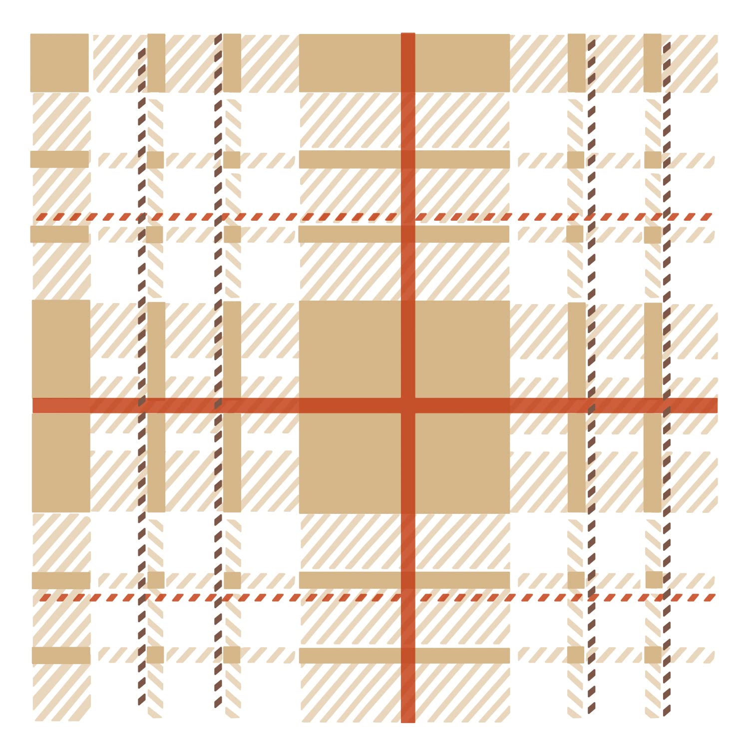 Sizzix Layered Stencils 4PK Tartan, One Size