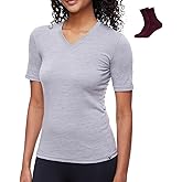 MERINNOVATION Women's Merino Wool T-Shirt Short Sleeve Athletic Tee Wicking Base Layer for Women