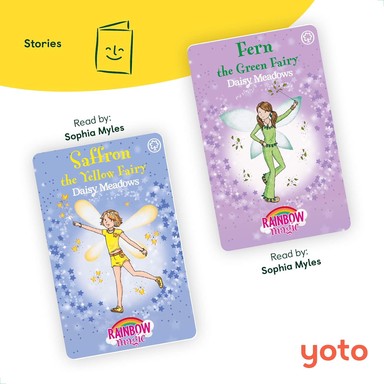 Yoto The Rainbow Fairies Collection By Daisy Meadows - Kids Audio Story Cards For Yoto Player Childrens Speaker Including Fern The Yellow Fairy 7 Story Cards