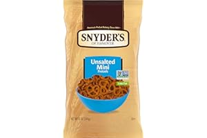 Snyder's of Hanover, Unsalted Mini Pretzels, 12 Oz Bag