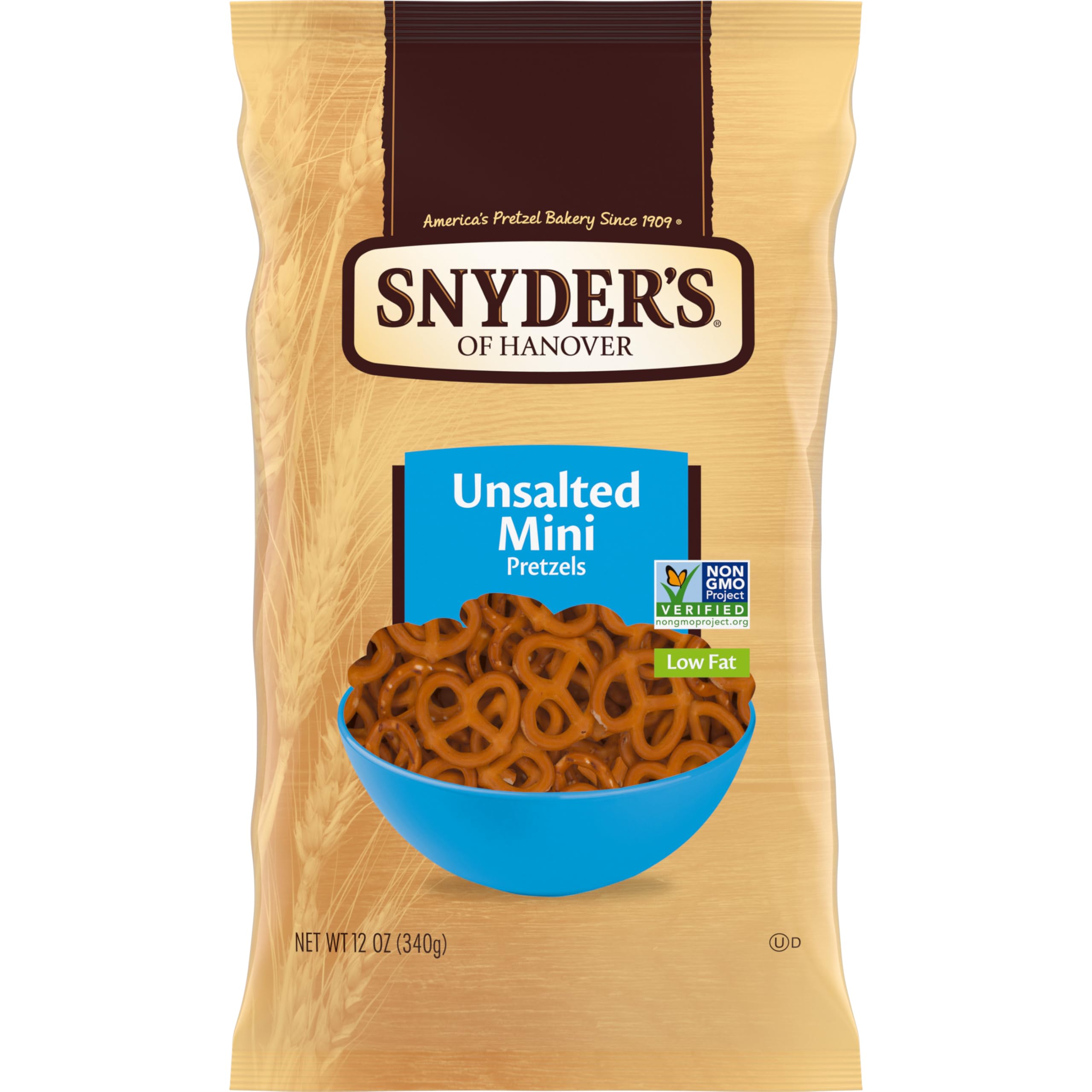 Photo 1 of  3 Snyder's of Hanover, Unsalted Mini Pretzels, 12 Oz Bag