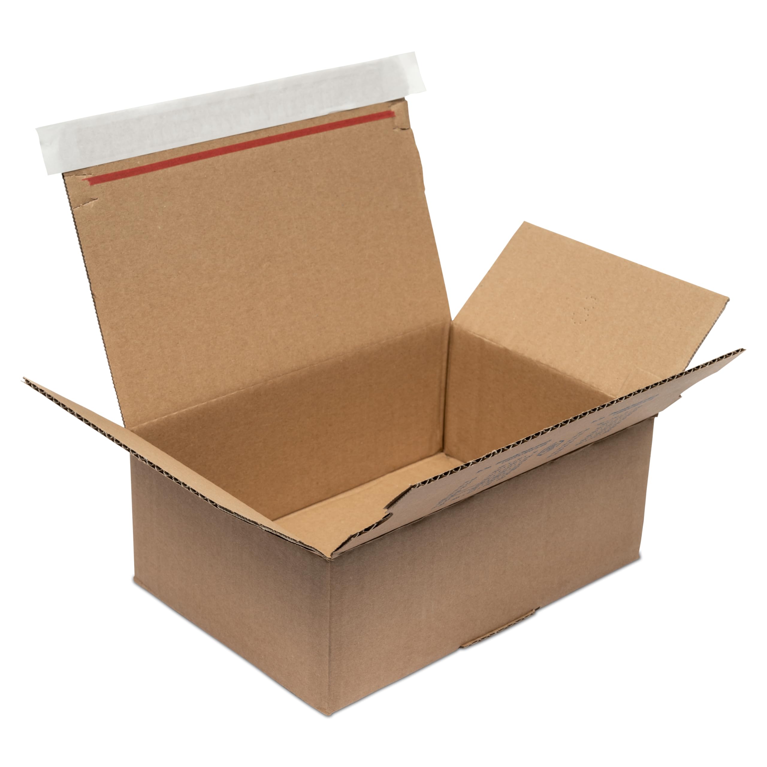 Blake Purely Packaging 210 x 180 x 130 mm One-Touch Postal Box Peel & Seal Tamper Evident Plastic Free (PEB25) Brown Kraft - Pack of 20