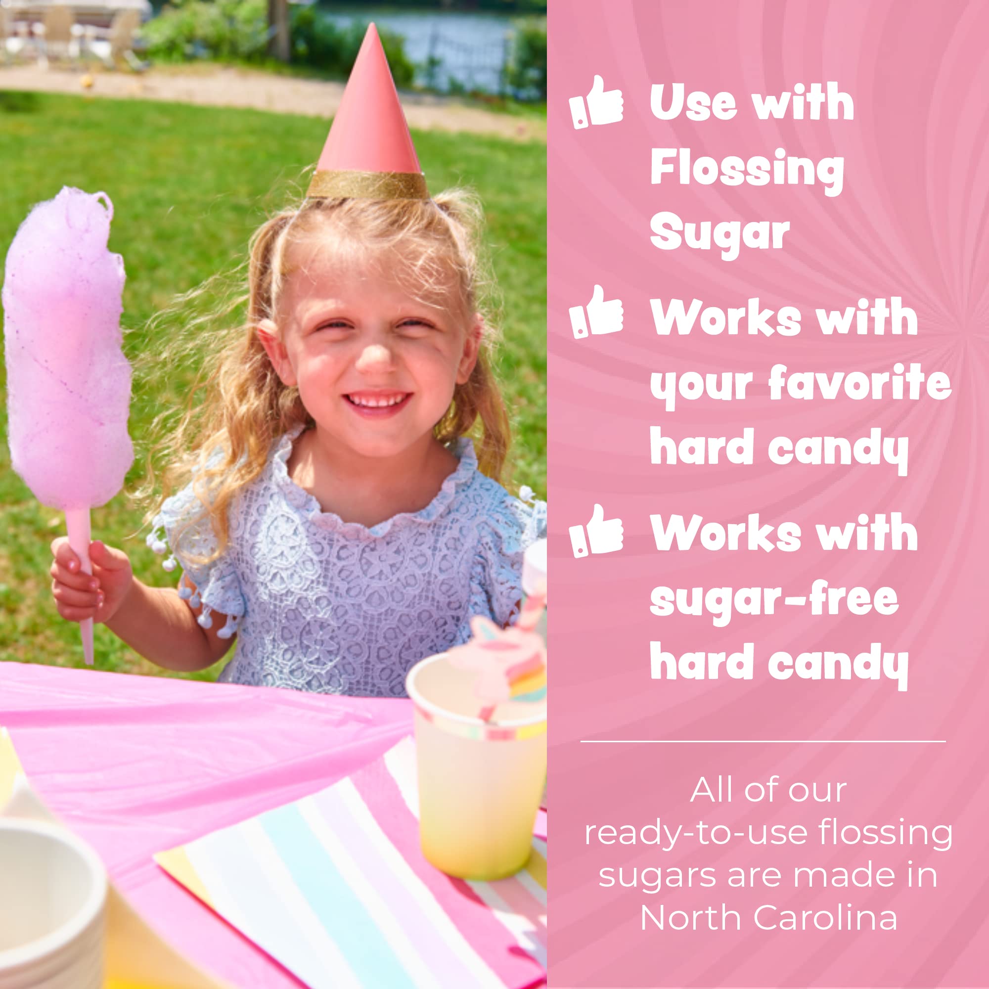 Cotton Candy Express 100-Count Paper Cones for Cotton Candy Making, White