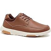 OrthoComfoot Men's Orthopedic Leather Dress Walking Shoes: Comfortable Plantar Fasciitis Fashion Sneakers with Arch Support, Casual Flat Feet Business Work Shoes for Foot and Heel Pain Relief