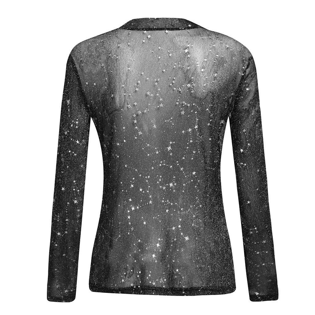 white sparkly mesh top