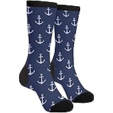 Nautical Anchor Novelty Socks For Women & Men One Size