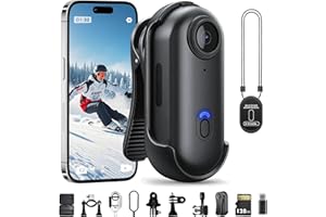POV Record PRO 2.0, 128G New Ultra Wide Hands-Free 4K POV Camera, for Motorcycle, Bike, Swimming, Daily Records (Black)