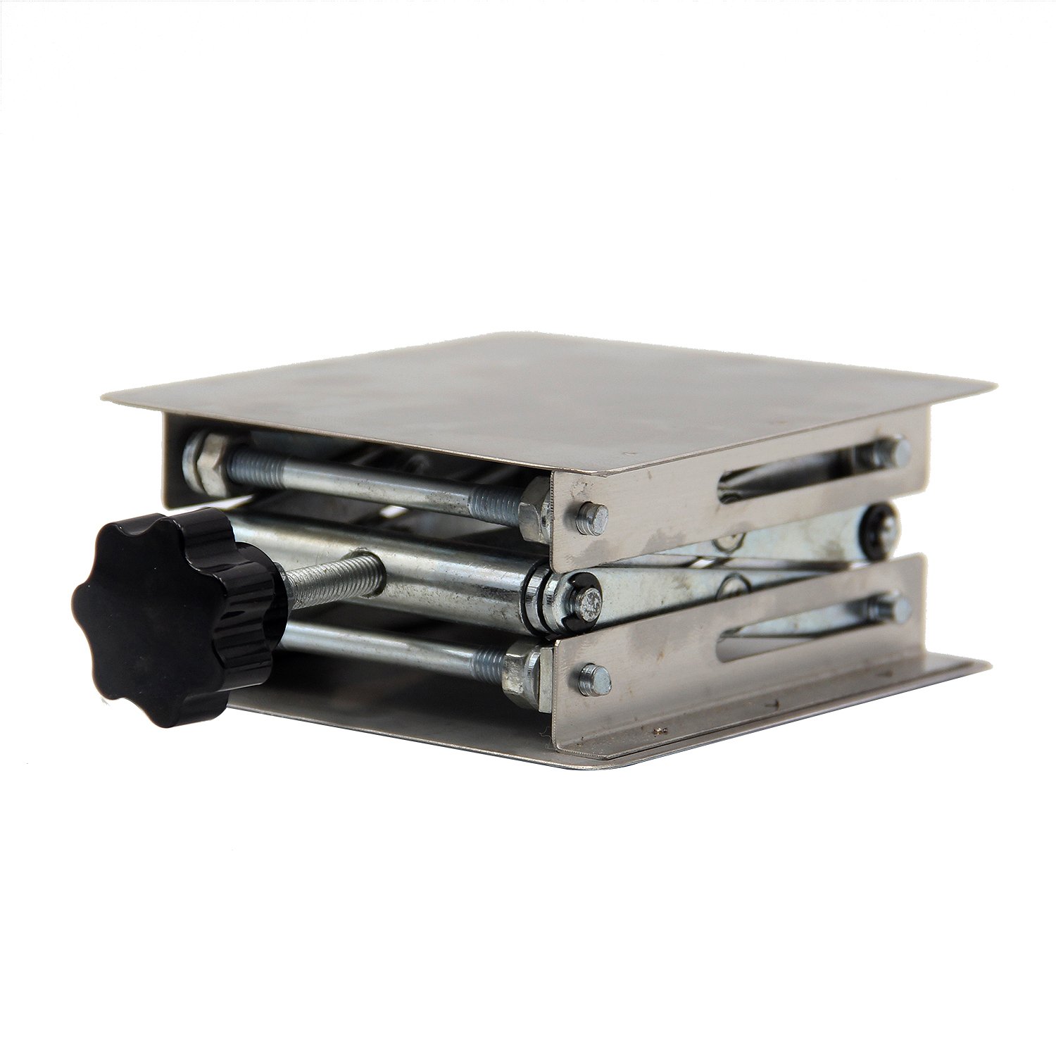 HFS(R) 4" x 4"/100mm x 100mm Stainless Steel Lab Jack Lift Table Scissor Stand Platform Max. Height 6" /152mm Load 3kg/6.6lbs - Image 5