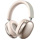 WooAwesome New Over-Ear Wireless Headphones with Microphone, HiFi Clear Call, USB-C Charging, Comfortable Fit with Head. Compatible with Mobile Phones, Computers, MP3. Bluetooth Headphones (Gold)