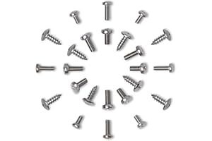 Prime Ave Standard + Extended Length Stainless Steel License Plate Screws Compatible/Replacement for Lexus, Scion & Toyota (Combo Pack)