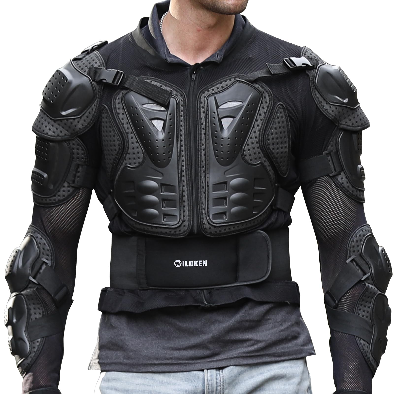 WILDKEN Motorbike Protective Armour Chest Back Spine Armor Protector Motorcross Armoured Jacket Clothing for Motorcycle,MTB,Dirt Bike