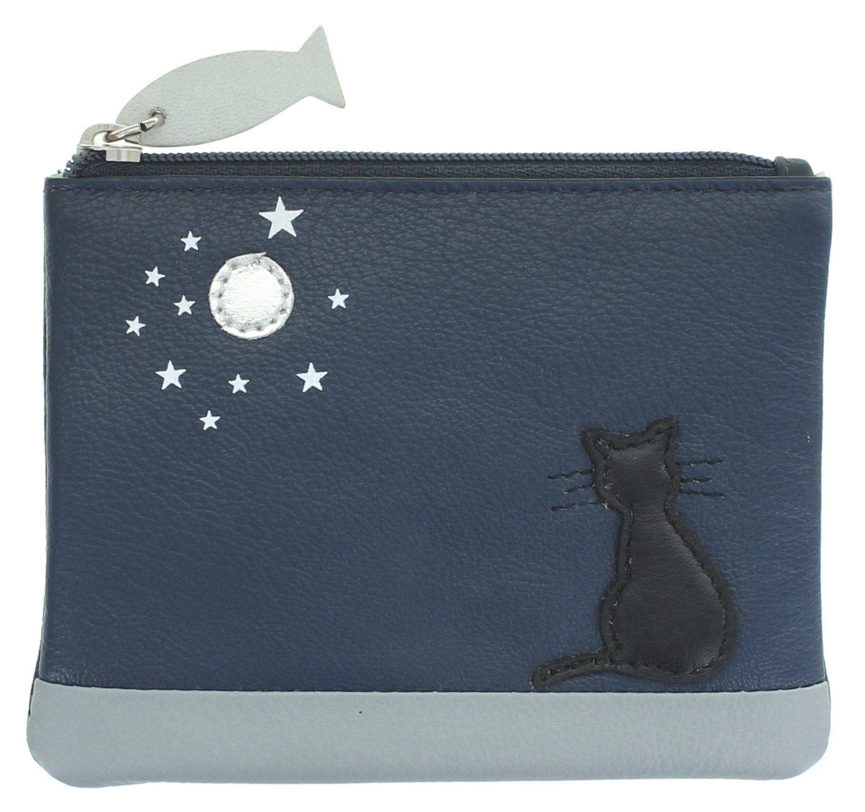 Mala Leather Midnight Collection Leather Coin Purse RFID Blocking 4207_35 Navy