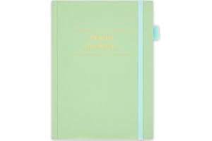 5 MINUTES A DAY Food Journal, Weight Loss Journal for Women, Food Diary to Track Meals, A5 Size Calories Counter Book, 180 Days Diet Wellness Planner for Healthier Lifestyle -Green