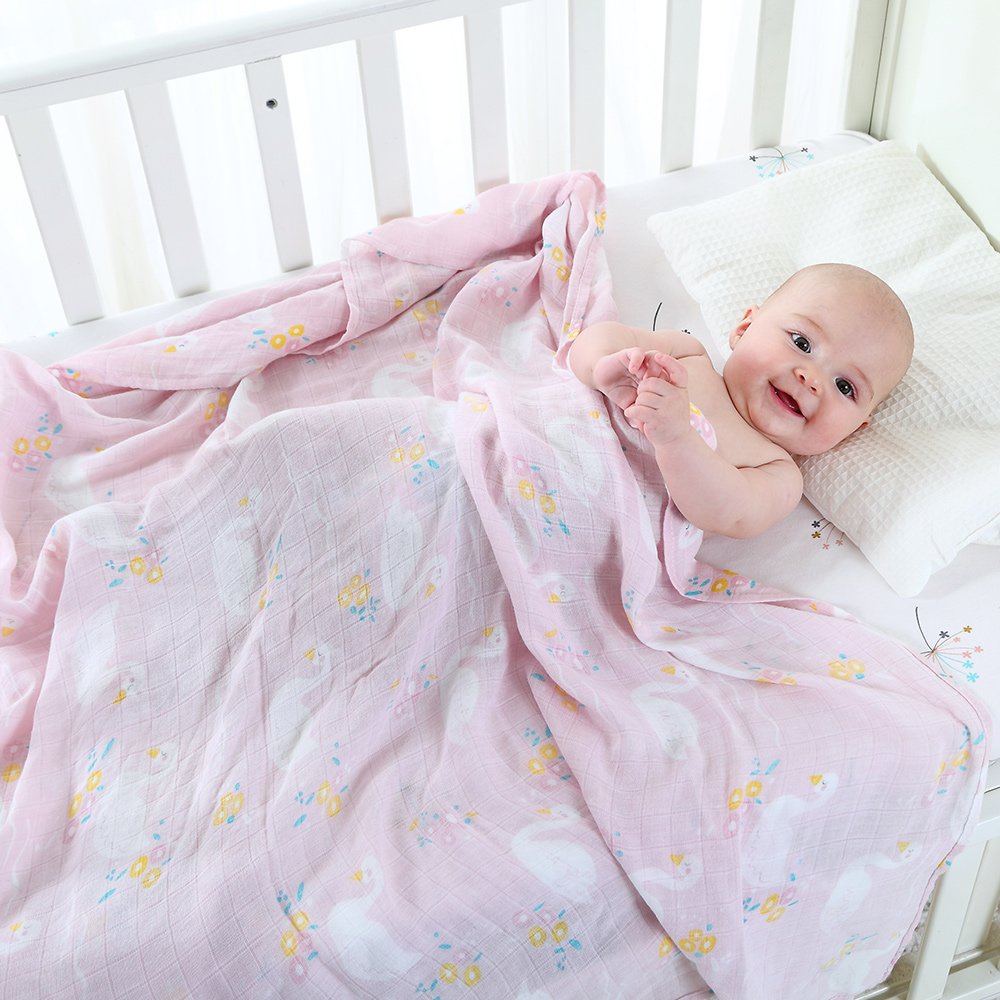 新入荷 おくるみ Lifetree Muslin B07d7nm3q2 女の赤ちゃんのための竹綿ソフトモスリン布 Blankets Swaddle 都内で Www Aiq Aiq Com Mx