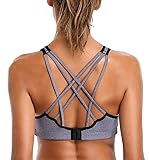 ATTRACO womens adjustable running bra strappy sport