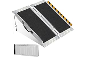 Loezora 3FT Portable Wheelchair Ramp,Lightweight Foldable Aluminum Ramp for Home Steps, Non-Slip Surface, Supports Up to 800 lbs - Ideal for Wheelchairs, Scooters, and Walkers