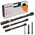 SUZUME 3PCS Torque Wrench Set 72 Teeth Dual-Direction Adjustable Torque Wrench Dual-Scales 1/4 & 3/8 & 1/2-Inch ±3% Accuracy Click Torque Wrenches for Bicycle, Motorcycle, Car,Maintenance