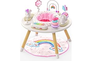 Move2Play 4-in-1 Baby Activity Center | Montessori-Inspired Design | 8 Interactive Toys | Tummy Time, Exersaucer, Jumper & To