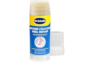 Dr. Scholl's Severe Cracked Heel Repair Restoring Balm 2.5oz, with 25% Urea for Dry, Cracked Feet, Heals and Moisturizes for Healthy Feet