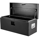 Garvee Black Steel Truck Bed Tool Box, Trailer Tongue Box, Truck Storage Organizer Tool Chest For Truck Bed, RV, Trailer (24"x 15"x 15"- Black)