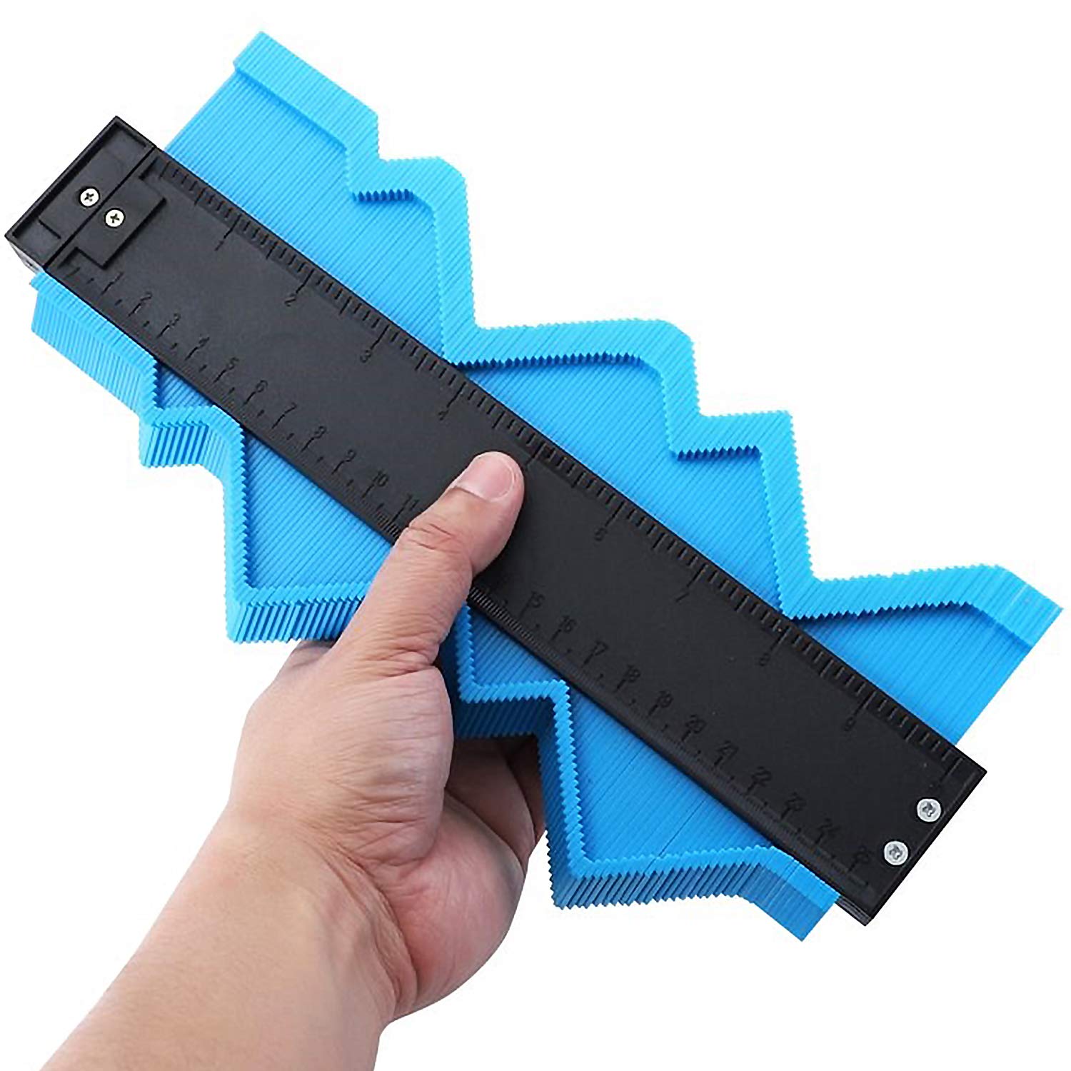 YOLETO Contour Gauge Profile Tool for Woodworking Hand Tools for Carpenter Cool Gadgets Gifts for Men Who Have Everything (Blue, 10inch)