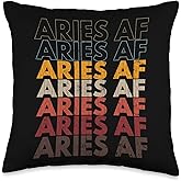 Aries AF Apparel For Men And Women Funny Zodiac Sign Gift Throw Pillow