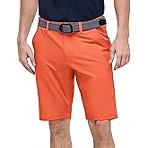Outdoor Ventures Men's Golf Shorts 11" Inseam Classic-Fit Flat Front Stretch Casual Shorts with Pockets Summer Hiking Travel
