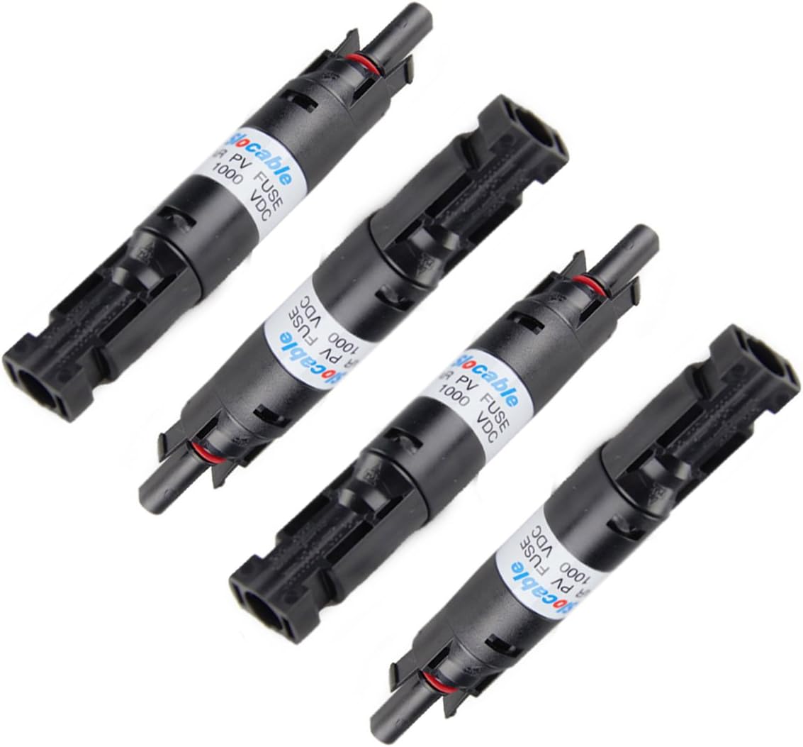 Solar Odyssey 4 Pack - 20A Solar PV in-Line Fuse Holder Waterproof w/Fuse 20 Amp
